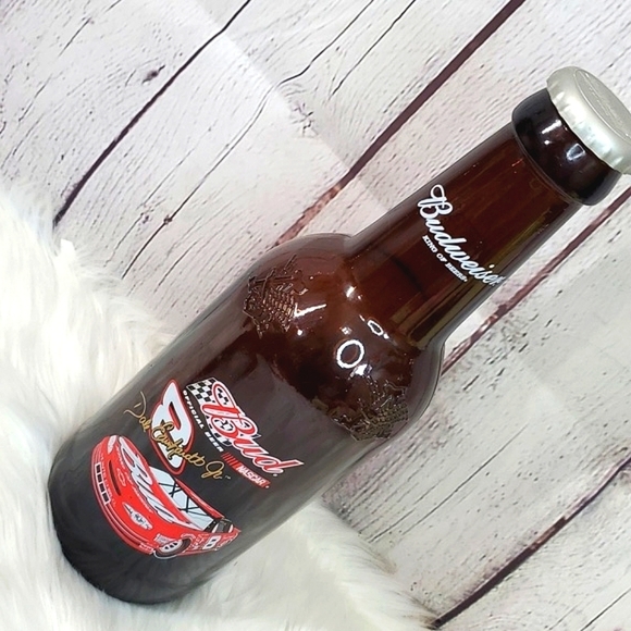 Y2K Budweiser Official Merchandise 15" Glass Nascar Dale Earnhardt Beer Bottle - Picture 3 of 11